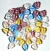 50 10x8mm Transparent Leaf Bead Mix Pack